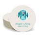 Rounded Monogram with Text Round Coasters Image 1 of 2