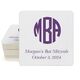 Rounded Monogram with Text Square Coasters Image 2 of 2