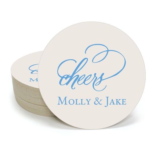 Refined Cheers Round Coasters