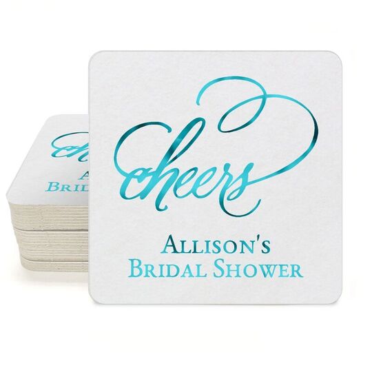 Refined Cheers Square Coasters