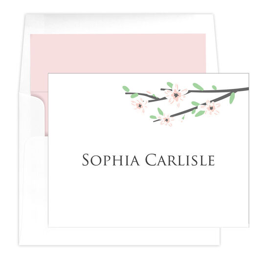 Floral Branch Folded Note Cards