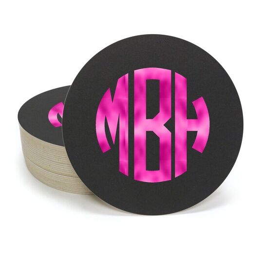 Rounded Monogram Round Coasters