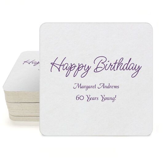 Perfect Happy Birthday Square Coasters