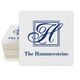 Pick Your Single Initial Monogram with Text Square Coasters Image 2 of 3