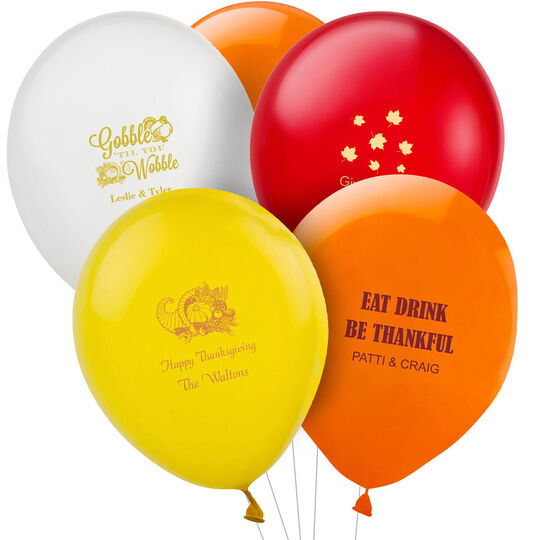 Design Your Own Thanksgiving Latex Balloons