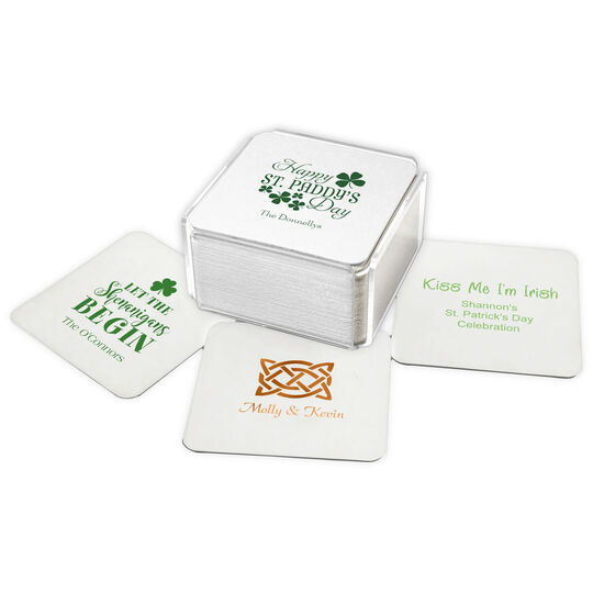 Design Your Own St. Patrick's Day Square Coasters