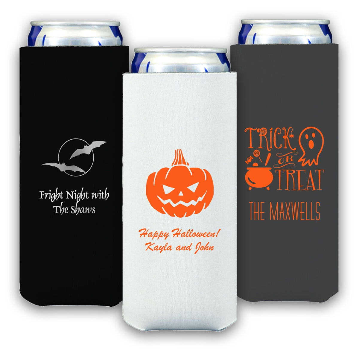 Design Your Own Halloween Collapsible Slim Koozies