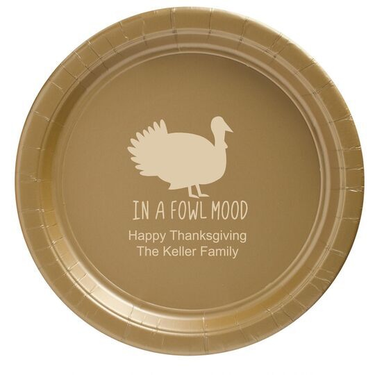 In A Fowl Mood Paper Plates