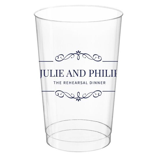 St. Regis Scroll Clear Plastic Cups