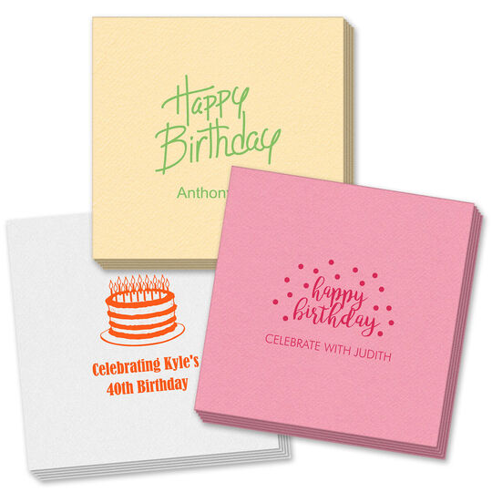 Design Your Own Birthday Linen Like Napkins