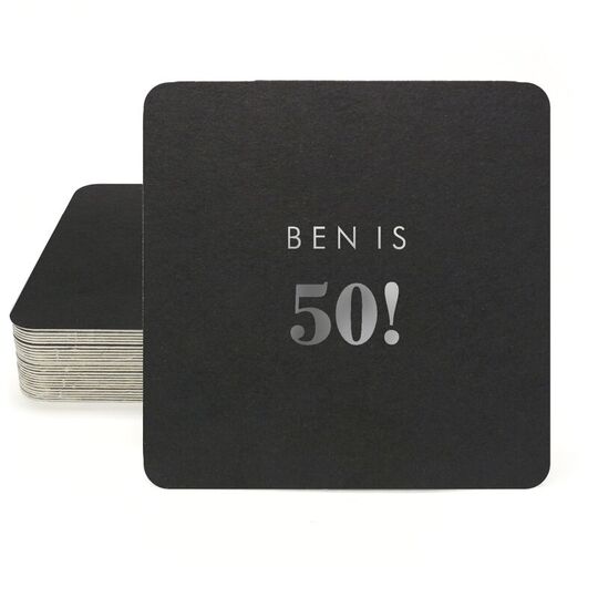 Big Year Printed Square Coasters