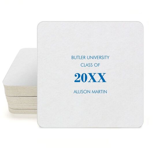 Big Year Printed Square Coasters