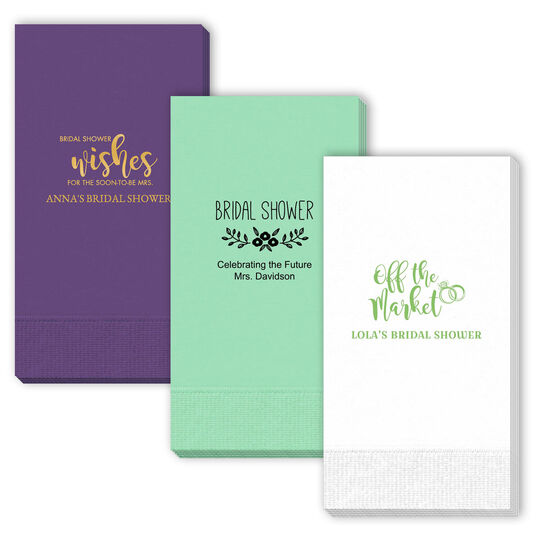 Design Your Own Bridal Shower Guest Towels