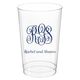 Script Monogram with Text Clear Plastic Cups Image 1 of 2