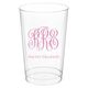 Script Monogram with Text Clear Plastic Cups Image 2 of 2