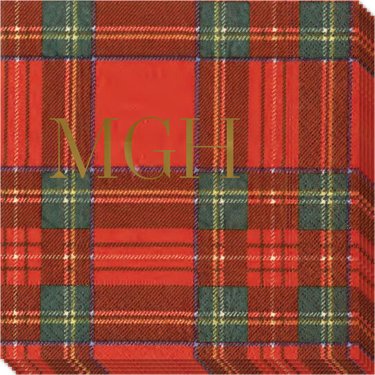 Royal Plaid Caspari Napkins