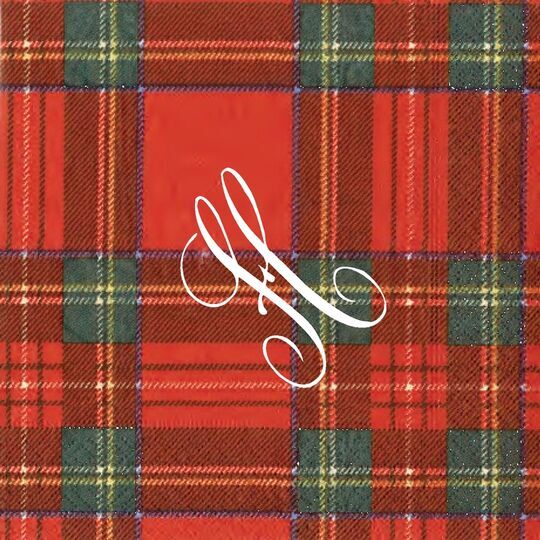Royal Plaid Caspari Napkins