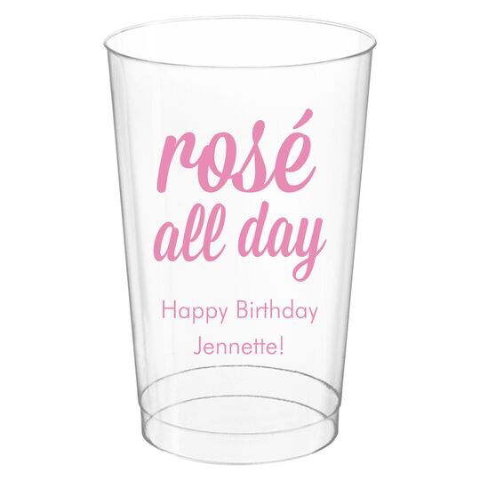 Rosé All Day Clear Plastic Cups