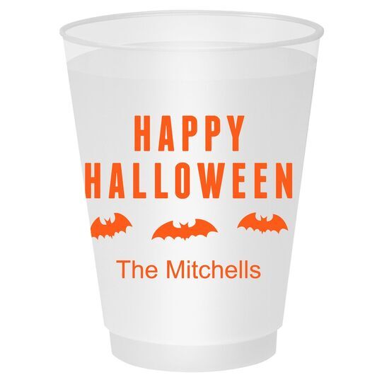 Happy Halloween Bats Shatterproof Cups
