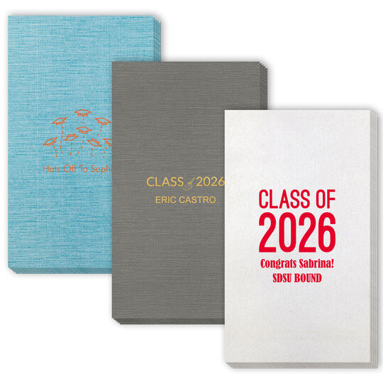 Design Your Own Graduation Bamboo Luxe Guest Towels