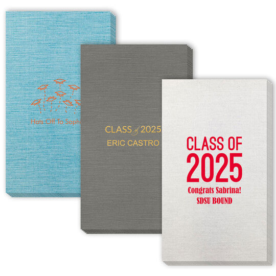 Design Your Own Graduation Bamboo Luxe Guest Towels