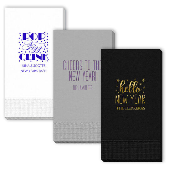 Design Your Own New Year's Eve Guest Towels