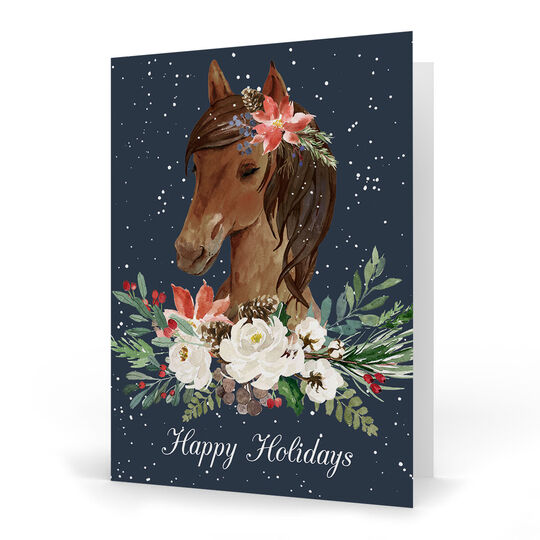 Happy Horse Folded Holiday Cards