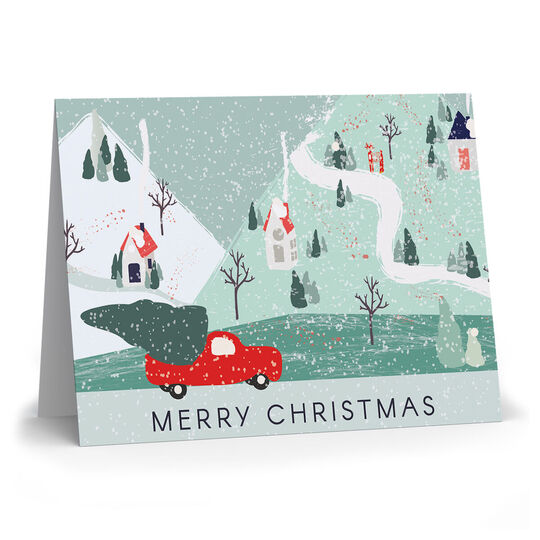 Holiday Truck Folded Holiday Cards