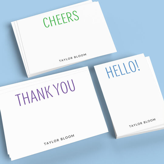 Cheerful Greetings Flat Note Card Collection