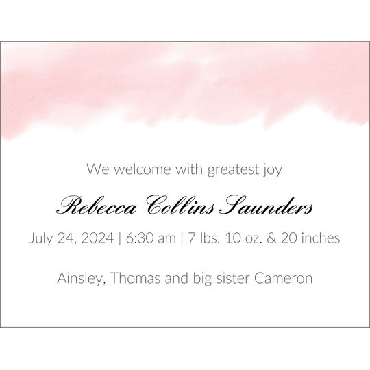 Watercolor Clouds Flat Announcements