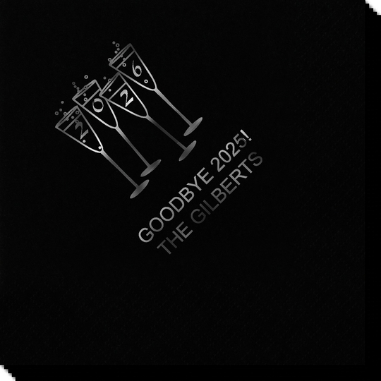 2025 New Years Glasses Napkins