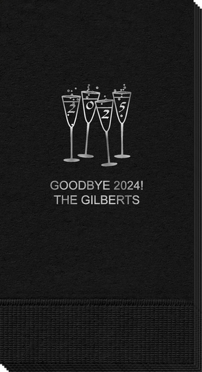 2025 New Years Glasses Guest Towels