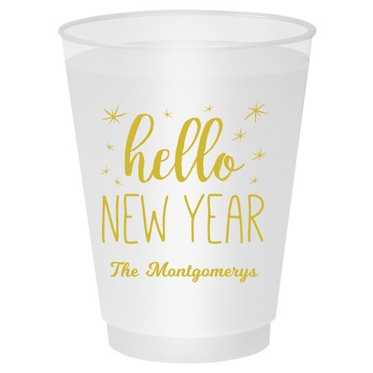 Hello New Year Shatterproof Cups