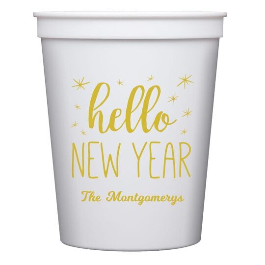 Hello New Year Stadium Cups