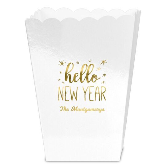 Hello New Year Mini Popcorn Boxes