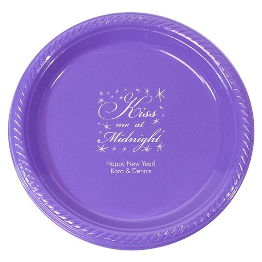 Kiss Me At Midnight Plastic Plates