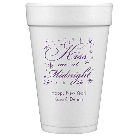 Kiss Me At Midnight Styrofoam Cups