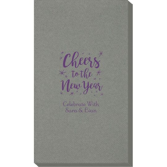 Cheers to the New Year Linen Like Guest Towels