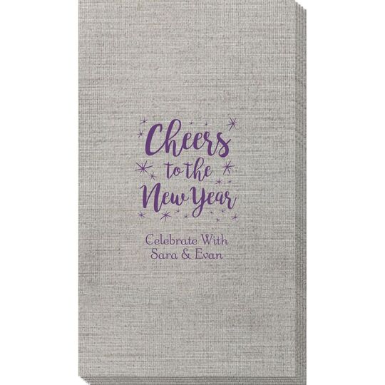 Cheers to the New Year Bamboo Luxe Guest Towels