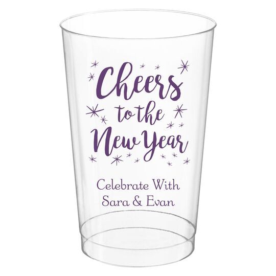 Cheers to the New Year Clear Plastic Cups