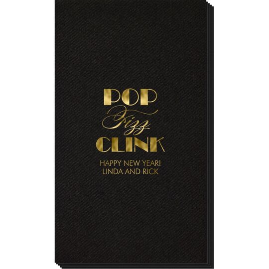 Pop Fizz Clink Linen Like Guest Towels