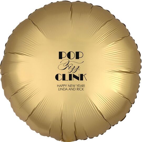 Pop Fizz Clink Mylar Balloons