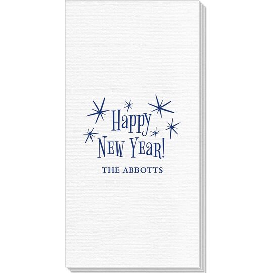 Radiant Happy New Year Deville Guest Towels