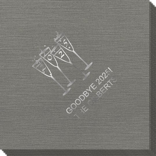 2025 New Years Glasses Bamboo Luxe Napkins