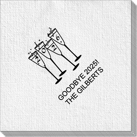 2025 New Years Glasses Deville Napkins