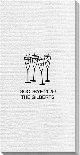 2025 New Years Glasses Deville Guest Towels