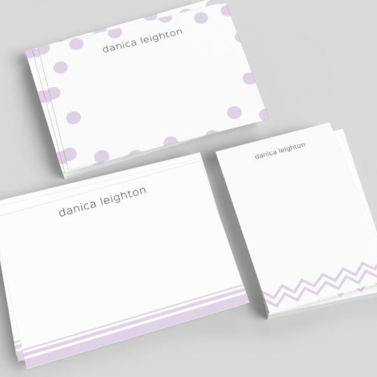 Patterned Borders Flat Note Card Collection