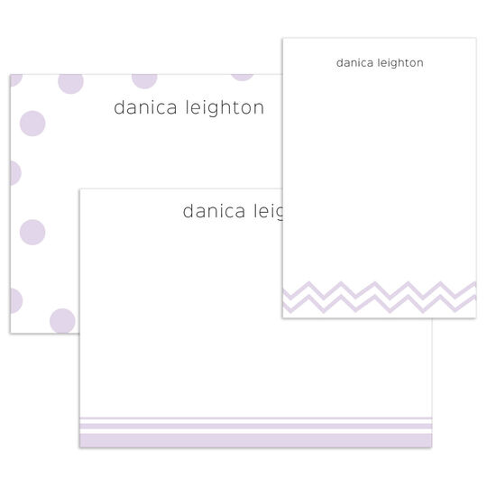 Patterned Borders Flat Note Card Collection