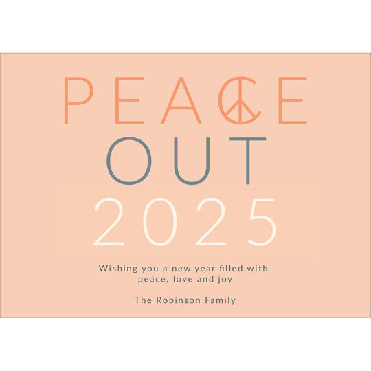 Peace Out 2025 New Year Cards