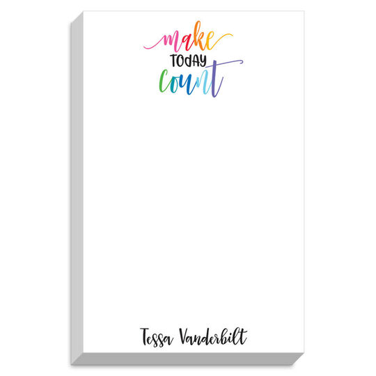 Colorful Make Today Count Chunky Notepad
